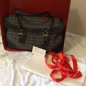 Large COACH Soho Signature Flap SATCHEL